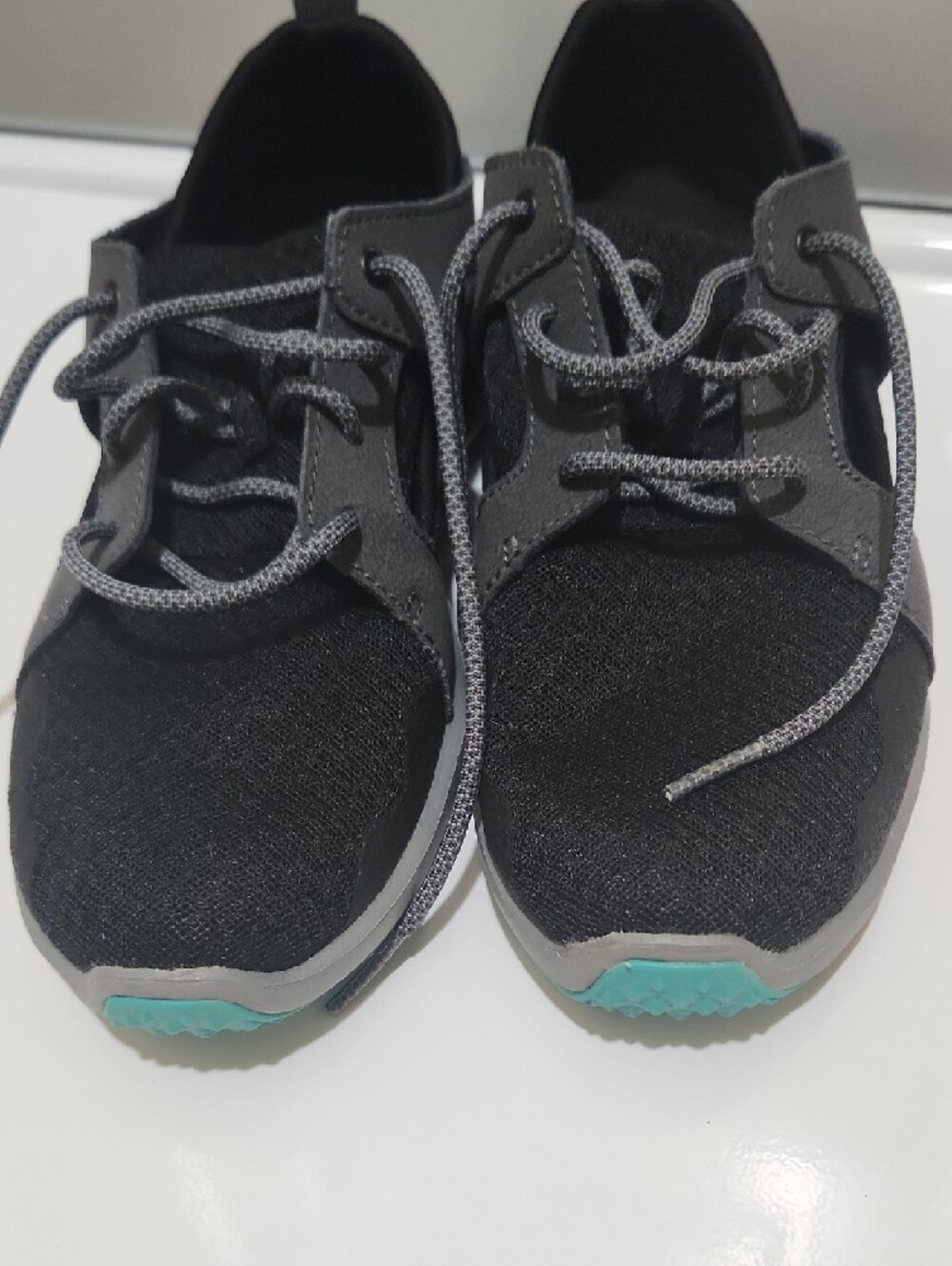 Merrell Women's Black & Gray Trail Running Sneakers with Teal Accents - Picture 6 of 6